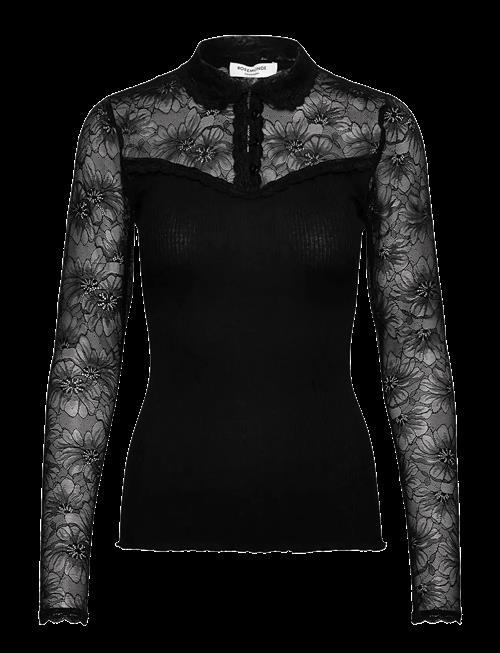 Rosemunde | Rwbeatha Silk Ls Lace Polo T-Shirt | XL