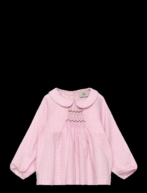 Copenhagen Colors | Houndstooth Blouse W. Handmade Emb. Smock | 128