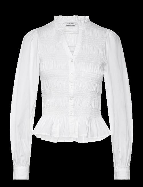 Bubbleroom | V-Neck Cotton Smock Blouse | L