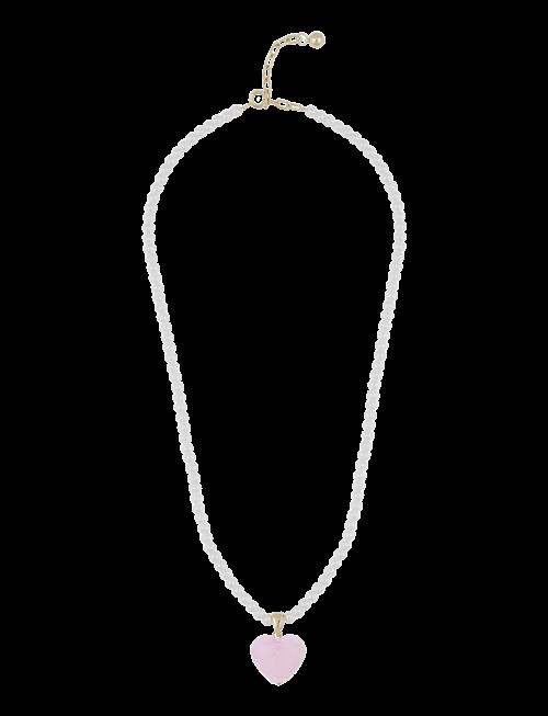 SNÖ of Sweden | Sugar Hearts Pendant Pearl Neck 45 G/Light Pink - 45 Cm | 45 CM
