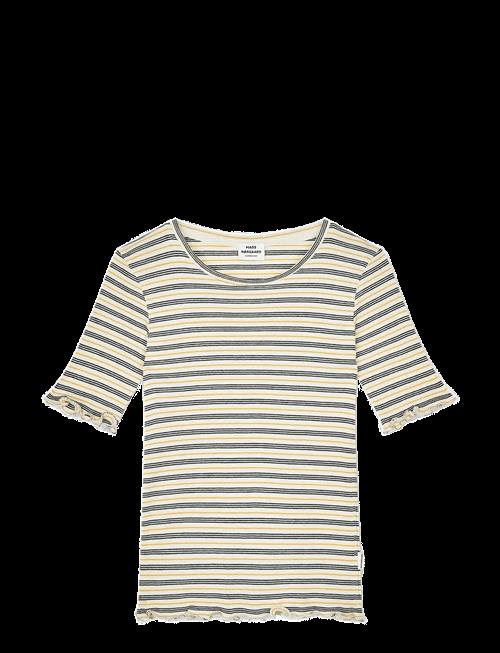Mads Nørgaard | 2X2 Cotton Stripe Stripe Tuviana Tee | 104