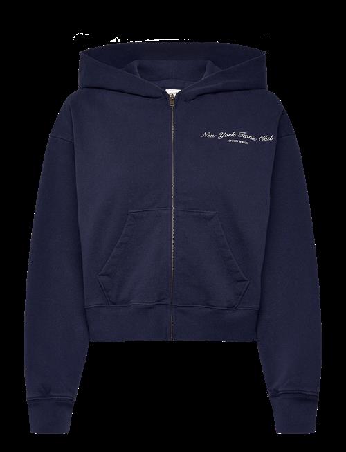 Sporty & Rich | Ny Tennis Club Cropped Zip Hoodie | M