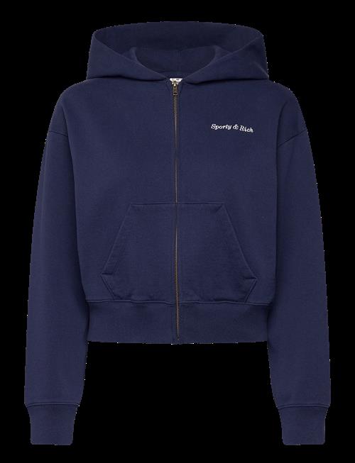 Sporty & Rich | Eden Crest Embroidered Cropped Zip Hoodie | XL