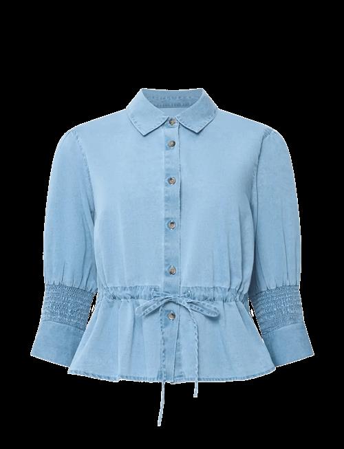 French Connection | Zaves Chambray Drawstring Top | L