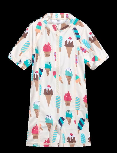 Geggamoja | Uv-Suit Beige Ice Cream | 122/128