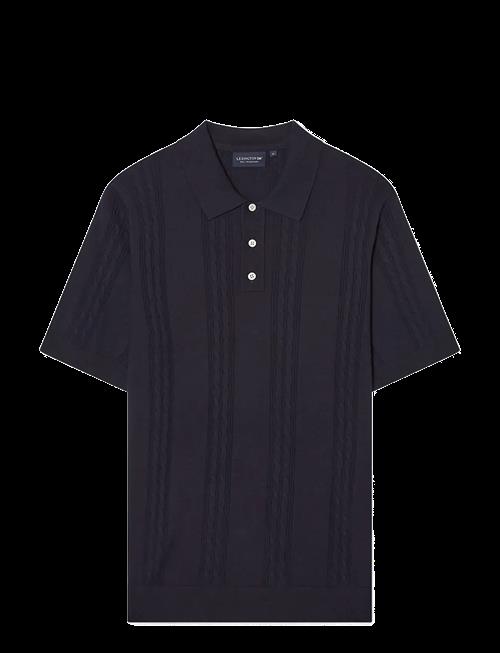 Lexington Clothing | Short Sleeve Cable Knitted Polo Sweater | XXL