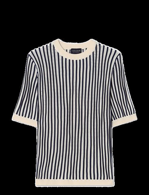 Lexington Clothing | Multi Striped Short Sleeve Knitted Sweater | S