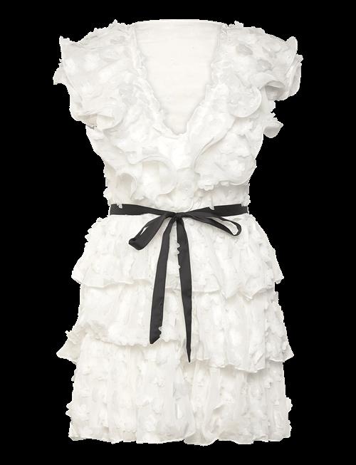 Bubbleroom | V-Neck Frill Floral Dress | 36