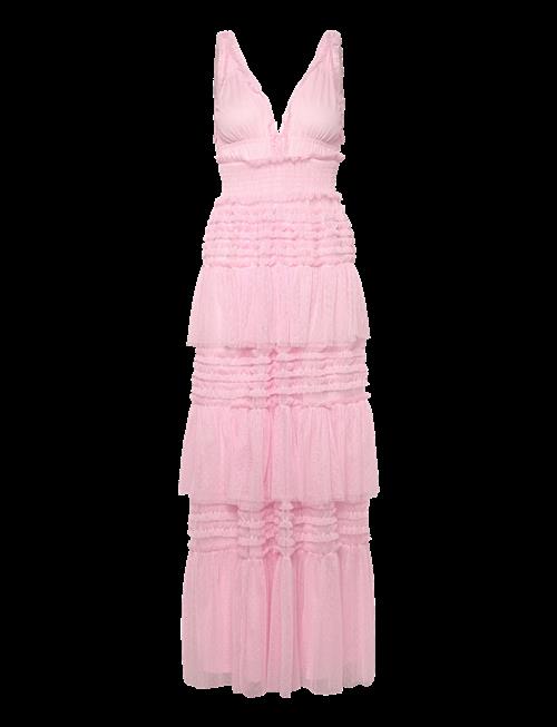 Bubbleroom | Frill Dotted Tulle Gown | 36