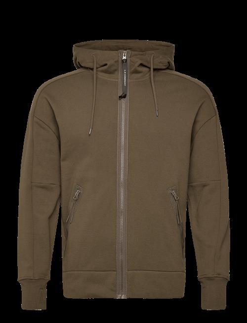 C.P. Company | Diagonal Raised Fleece Goggle Zipped Hoodie | S