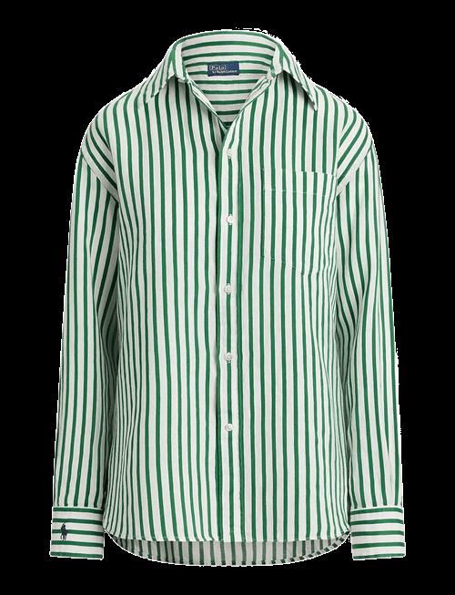 Polo Ralph Lauren | Oversize Fit Striped Linen-Cotton Shirt | XL