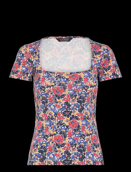 Lauren Ralph Lauren | Floral Cotton Jersey Square-Neck Top | XS