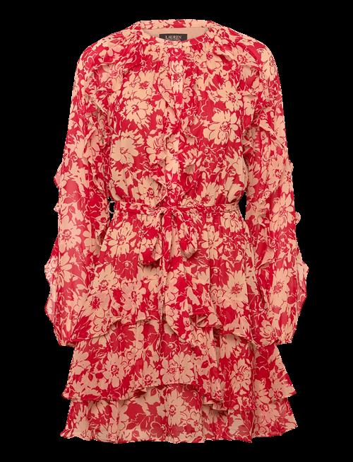 Lauren Ralph Lauren | Print Ruffle-Trim Georgette Tiered Dress | 42