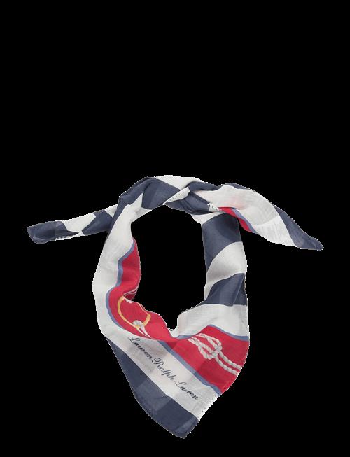 Lauren Ralph Lauren | Rope-Print Striped Cotton-Silk Scarf | ONE SIZE
