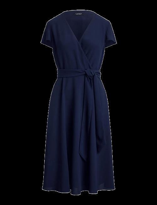 Lauren Ralph Lauren | Belted Georgette Surplice Dress | 40