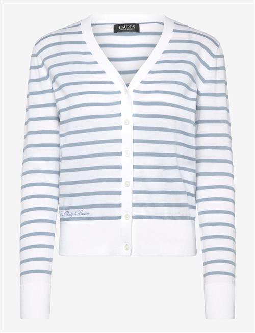 Lauren Ralph Lauren | Striped Cotton V-Neck Cardigan | M