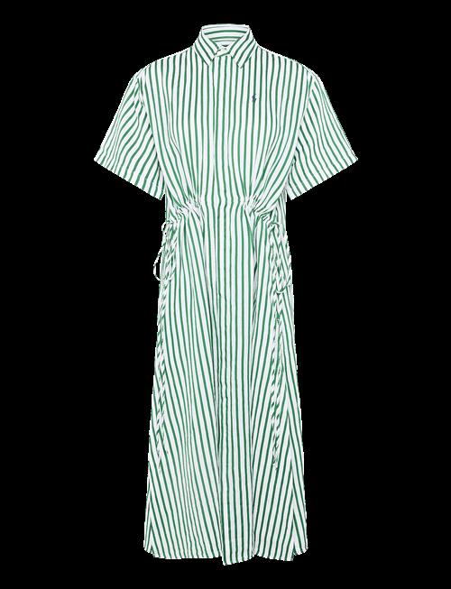 Polo Ralph Lauren | Striped Linen-Cotton Drawcord Shirtdress | 32
