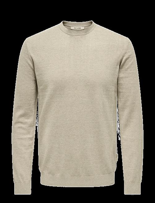 ONLY & SONS | Onsloui Reg 12 Mel Crew Knit Noos | L