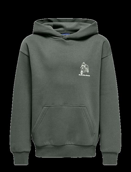 ONLY & SONS | Osjceres Tuktuk Rlx Print Hood Swt | 170-176