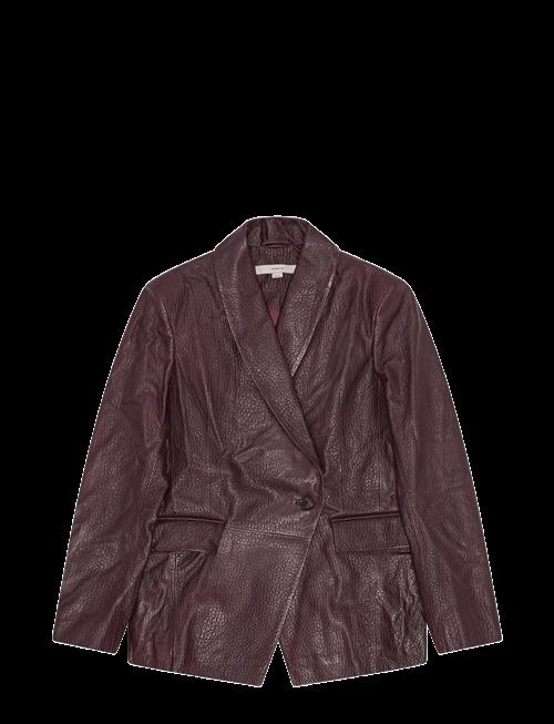 REMAIN Birger Christensen | Heavy Leather Blazer | 36