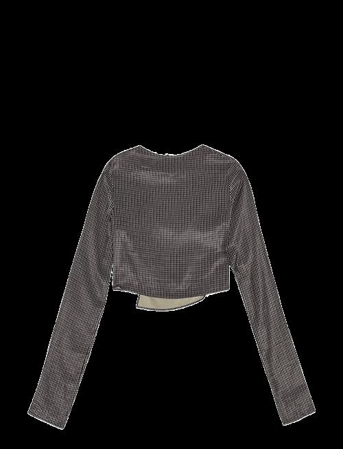 REMAIN Birger Christensen | Drapy Check Shirt | 38
