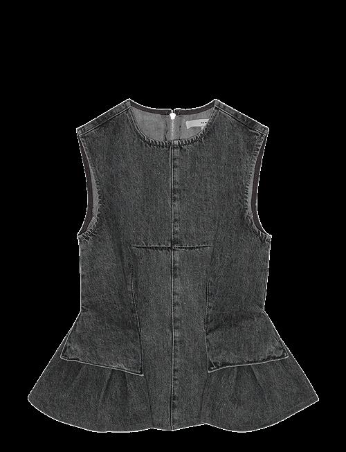 REMAIN Birger Christensen | Peplum Denim Top | 44