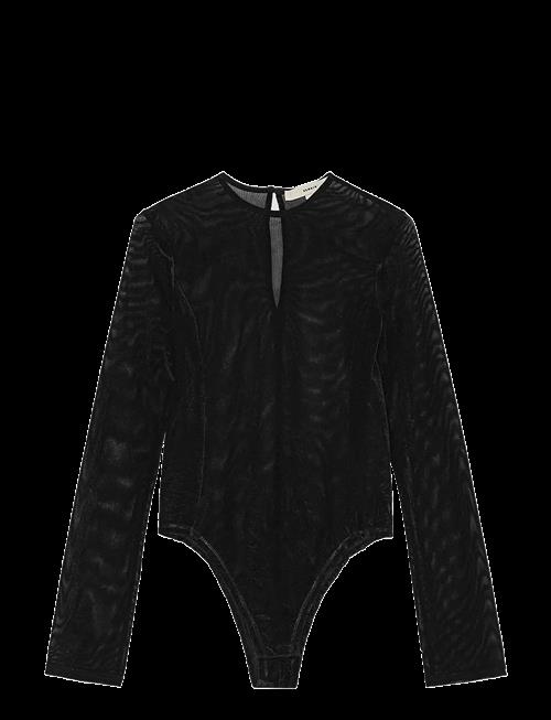 REMAIN Birger Christensen | Velvet Mesh Bodysuit | 38