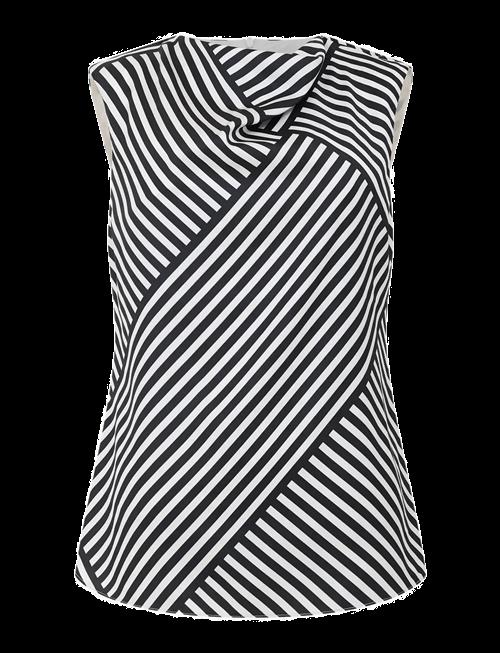 French Connection | Striped Damasco Cowl Nk Tank | 42
