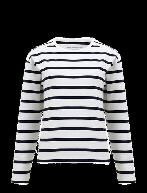 French Connection | Rallie Stripe Ls Slash Nk Tee | S