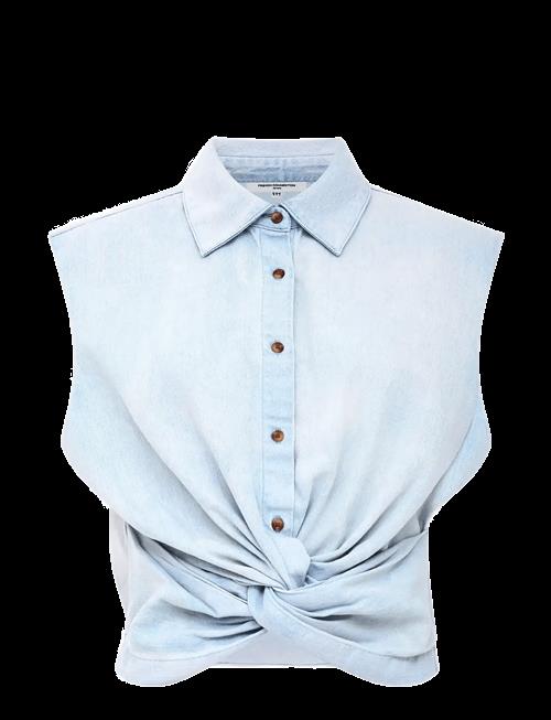 French Connection | Chess Twist Cropped Denm Shirt | M