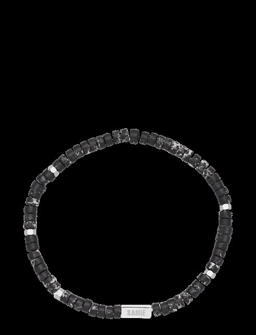 Samie | Evolution - Slim Bracelet With Black Beads | 19