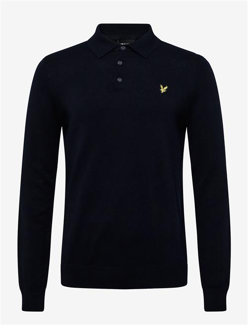 Lyle & Scott | Cotton Merino Long Sleeve Knitted Polo | XL