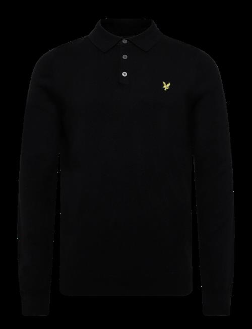 Lyle & Scott | Cotton Merino Long Sleeve Knitted Polo | S