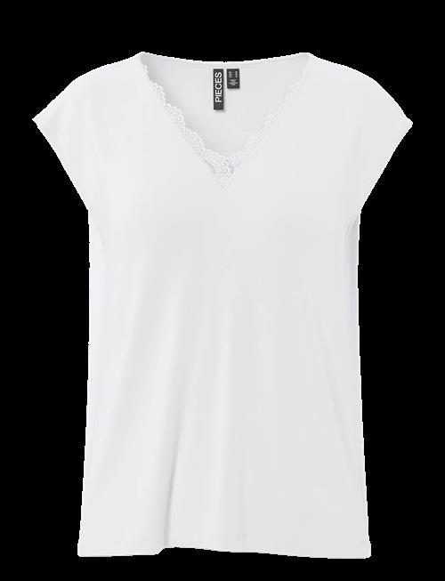 Pieces | Pckamala Lace V-Neck Tee Jrs Noos Bc | M