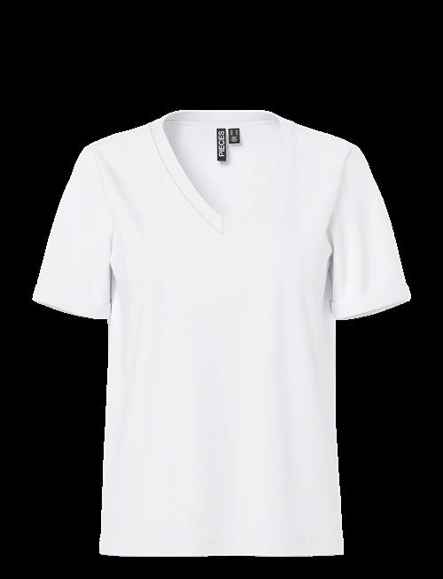 Pieces | Pcria Ss V-Neck Solid Tee Jrs Noos Bc | XS