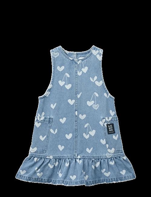Liewood | Angelica Printed Denim Frill Dress | 98