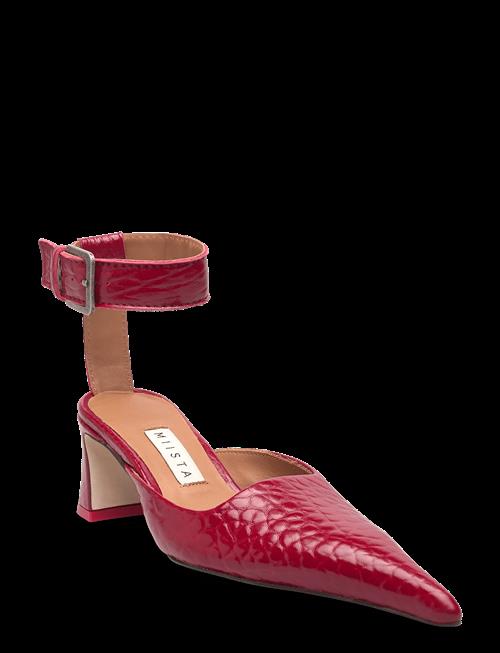 MIISTA | Qori Red Ankle Strap Sandals | 36