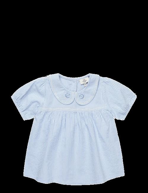 Copenhagen Colors | Seersucker Blouse W. Collar | 98