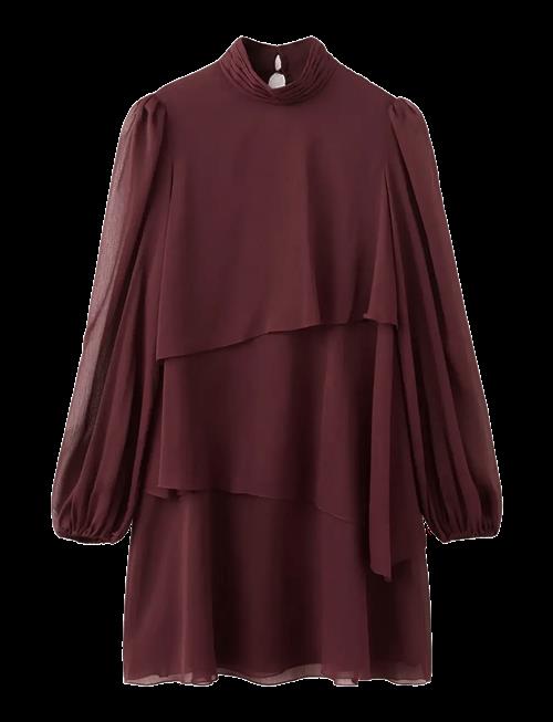 Mango | Ruffle Dress With Draped Neckline | XL
