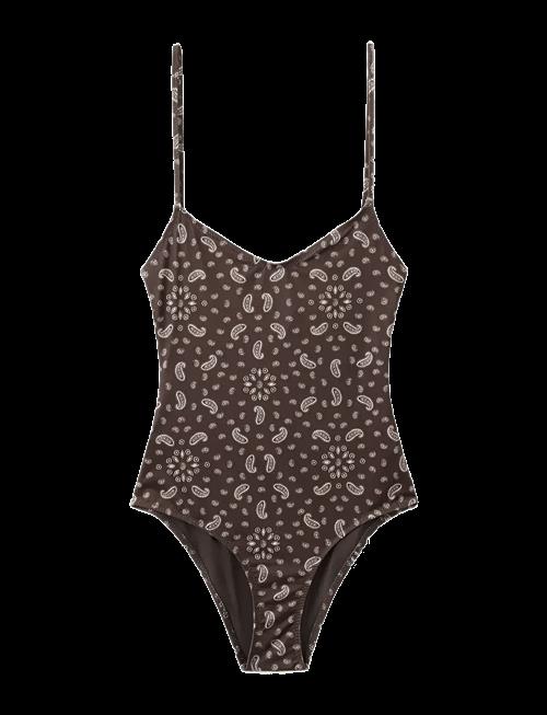 Mango | Paisley Open-Back Swimsuit | XS