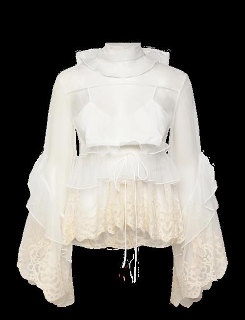 Bardot | Anyssa Lace Edge Ruffle Blouse | 34