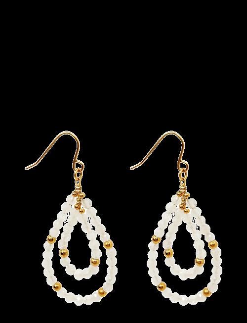Pipol's Bazaar | Malia Steel Dangle Ear White | ONE SIZE