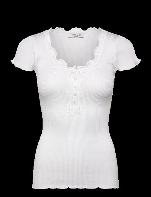 Rosemunde | Rwbeatha Silk Capsleeve Button T-Shirt | XL