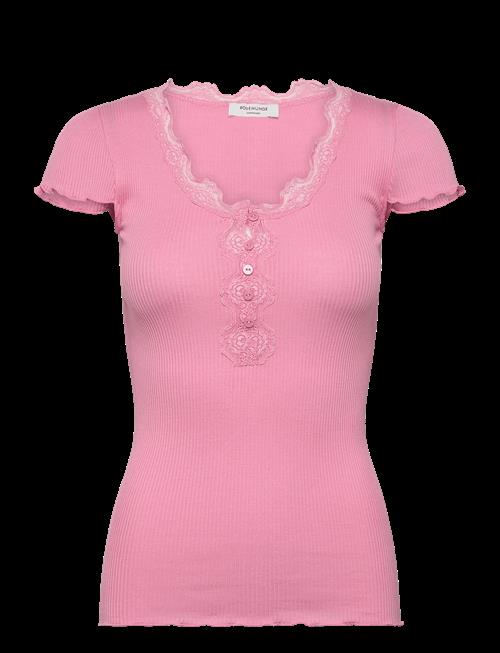 Rosemunde | Rwbeatha Silk Capsleeve Button T-Shirt | L