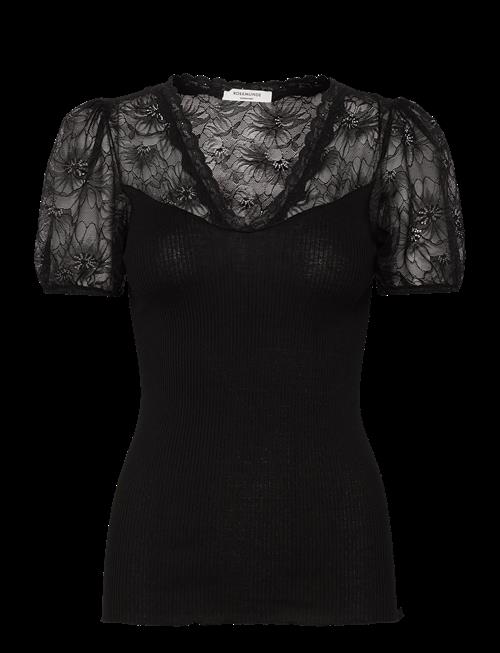 Rosemunde | Rwbeatha Silk Ss Full Lace V- Neck | XL