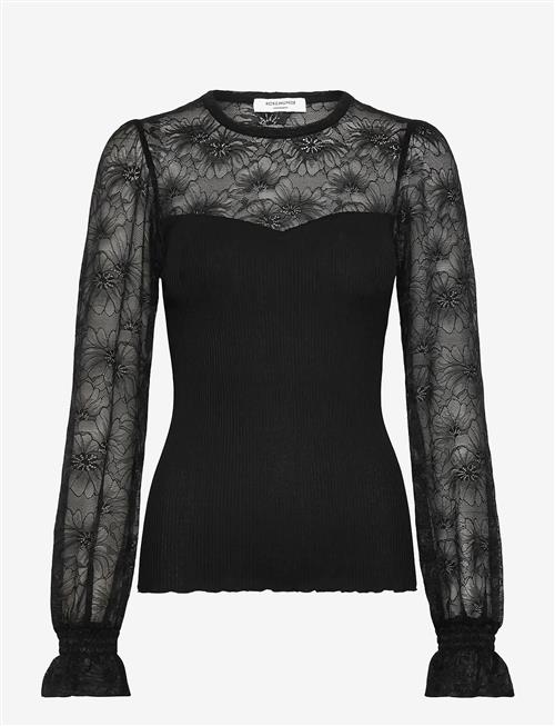Rosemunde | Rwbeatha Silk Ls Full Lace T-Shirt | XS