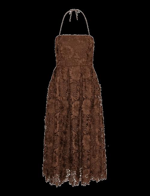 ROTATE | 3D Lace Flared Midi Dress | 36
