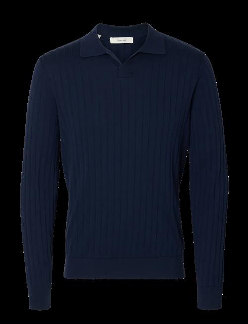 Selected | Slhtorino Ls Knit Open Stitch Polo | M