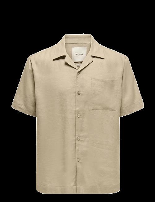 ONLY & SONS | Onslaurence Linen Resort Collar Ss Noos | L