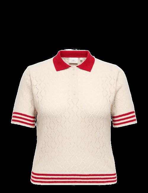 ONLY Carmakoma | Carsunny Ss Pointelle Polo Knt | 54